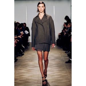 Reed Krakoff cropped grey peacoat